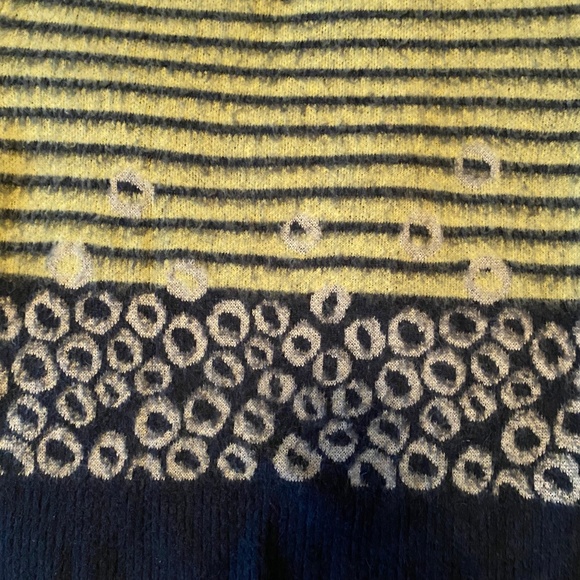 Current/Elliot Wes Striped Leopard Brushed Fuzzy Oversized Sweater, Sz 4 XL - Picture 9 of 11